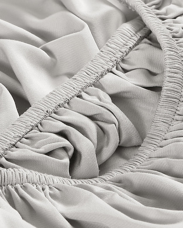 Bamboo Viscose Cooling Fitted Sheet Grey