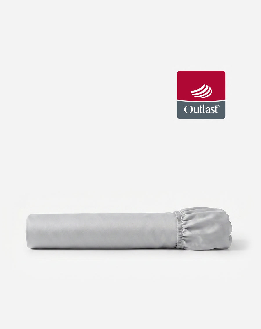 Sunday Citizen Porto Cooling Lumiere Fitted Sheet in Grey