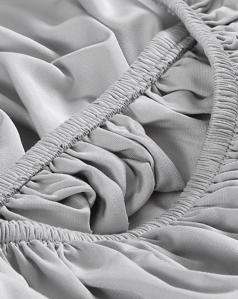 Sunday Citizen Porto Cooling Lumiere Fitted Sheet in Grey