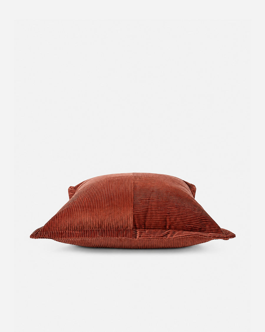 Cotton Corduroy Large Throw Pillow Rust