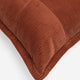 Cotton Corduroy Large Throw Pillow Rust