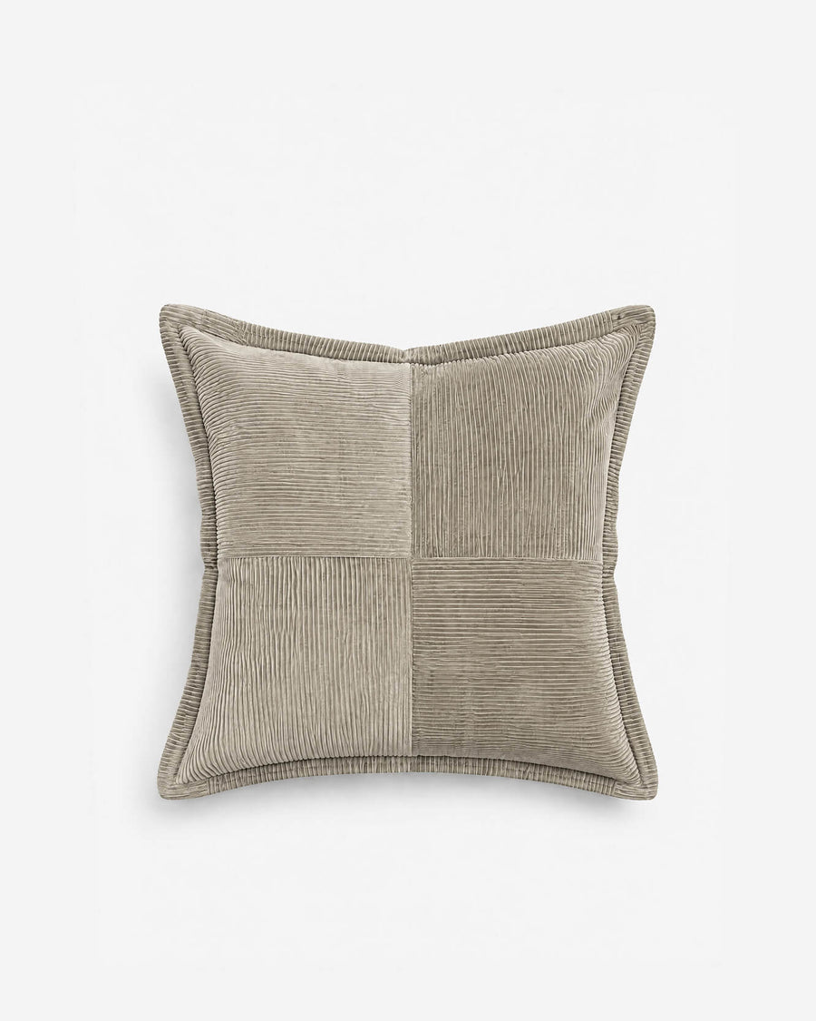 Cotton Corduroy Large Throw Pillow Taupe