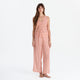 Aurora Cotton Mist Long Pajama Set Light Ochre - Off White