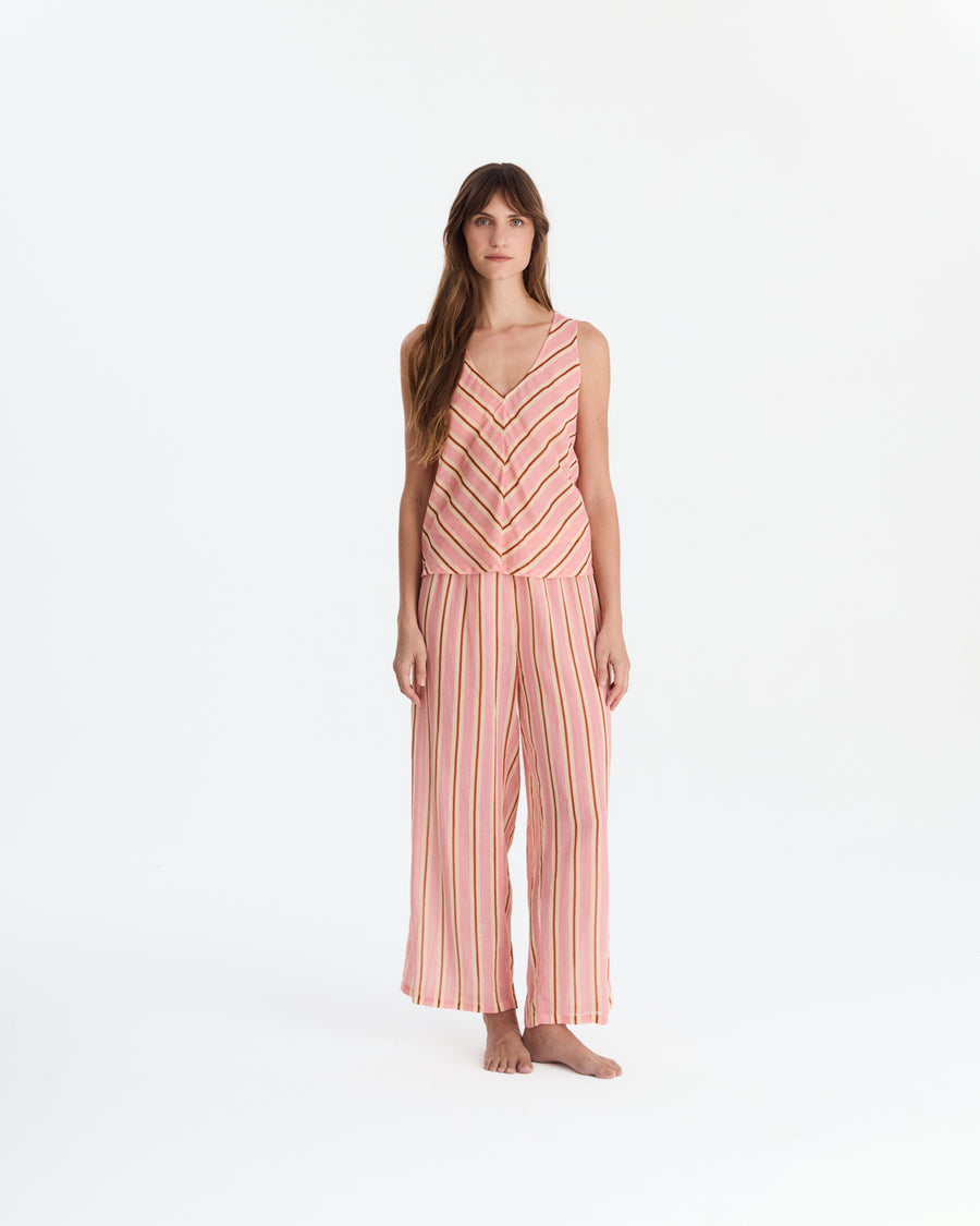 Image of Aurora Cotton Mist Long Pajama Set