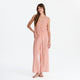 Aurora Cotton Mist Long Pajama Set Light Ochre - Off White