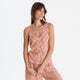 Aurora Cotton Mist Long Pajama Set Light Ochre - Off White