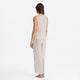 Salvia Cotton Mist Long Pajama Set Light Sage - Off White