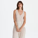 Salvia Cotton Mist Long Pajama Set Light Sage - Off White