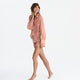 Aurora Cotton Mist Short Pajama Set Light Ochre - Off White