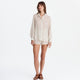 Salvia Cotton Mist Short Pajama Set Light Sage - Off White