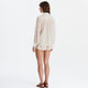 Salvia Cotton Mist Short Pajama Set Light Sage - Off White