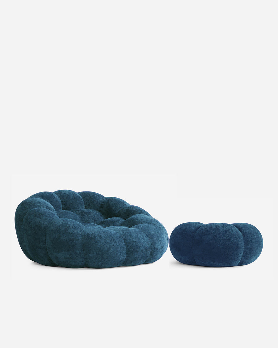 Ciel Chair + Ottoman Set Mediterranea