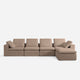 Hudson Modular Extended Sectional Sofa Mocha