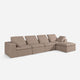 Hudson Modular Extended Sectional Sofa Mocha