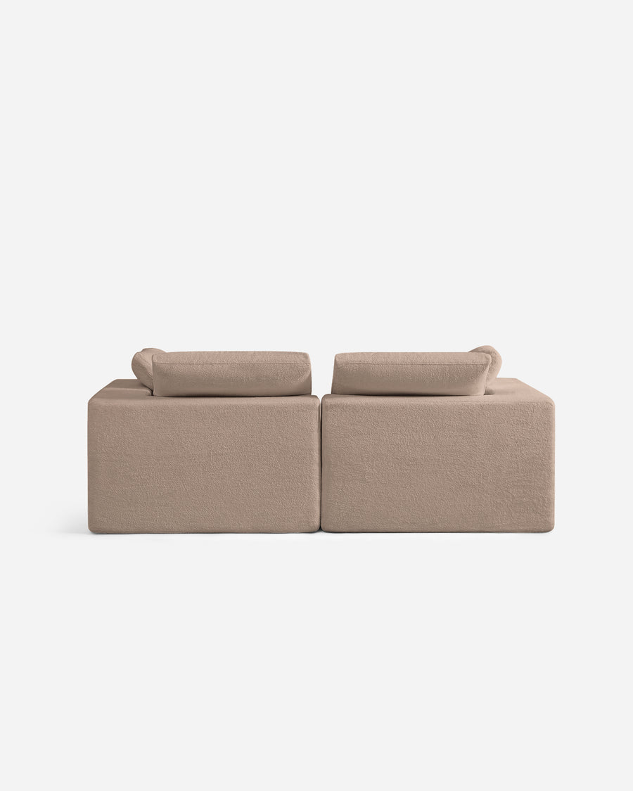 Hudson Modular Love Seat Sofa Set Mocha