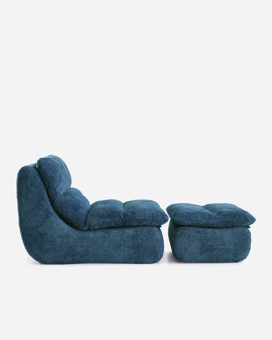 Lennox Indoor Chair + Ottoman Set Mediterranea