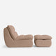 Lennox Indoor Chair + Ottoman Set Mocha