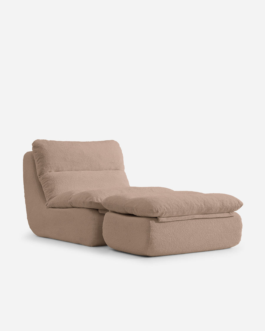 Lennox Indoor Chair + Ottoman Set Mocha