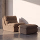 Lennox Indoor Chair + Ottoman Set Mocha