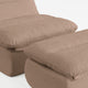 Lennox Indoor Chair + Ottoman Set Mocha