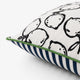 Sunday Citizen Lemone Outdoor Throw Pillow in Midnight - White