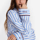Sunday Citizen Lovely Silky Lyocell Long PJ  White - Endless sky