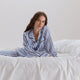 Sunday Citizen Lovely Silky Lyocell Long PJ  White - Endless sky
