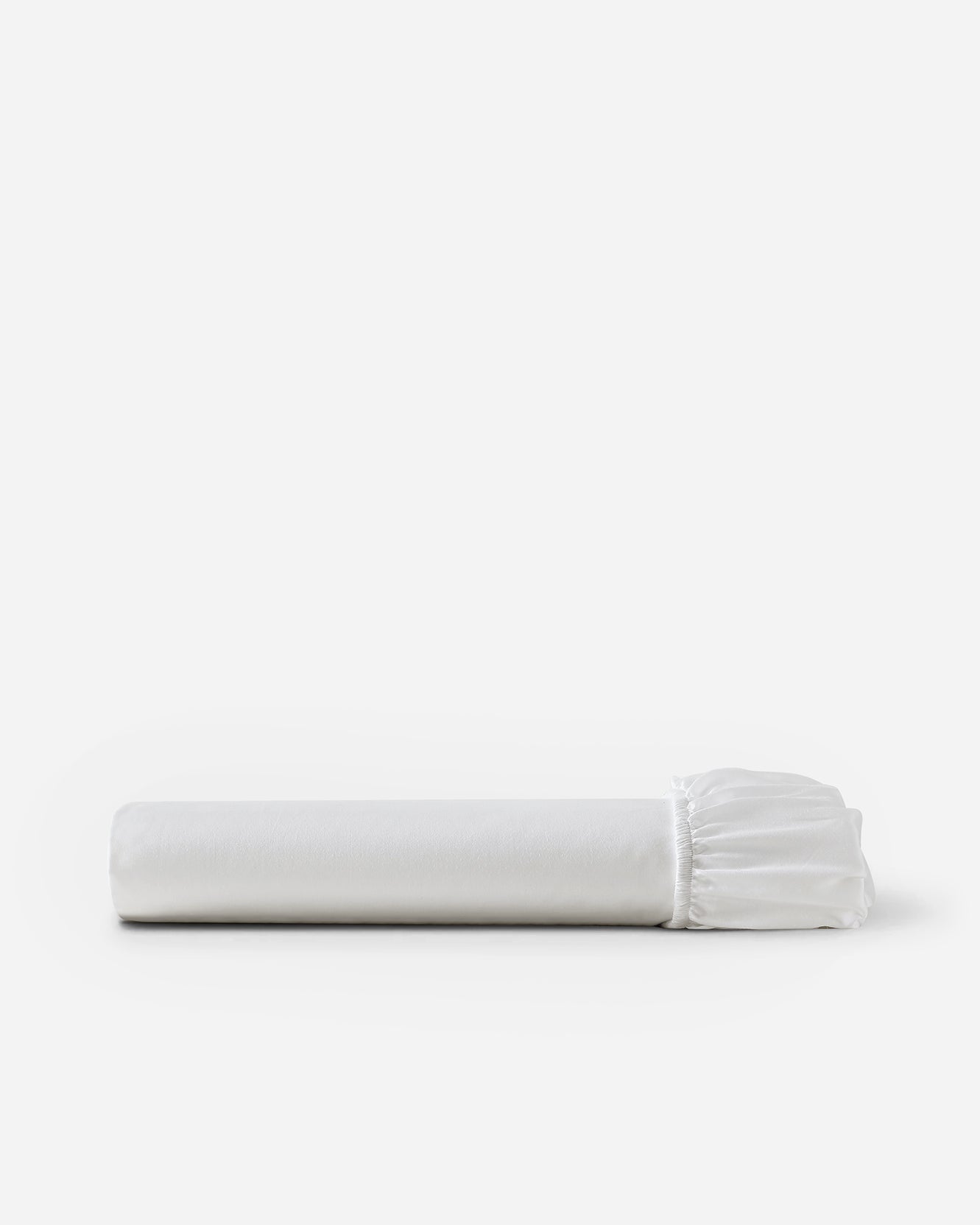 Luce Cotton Sateen Fitted Sheet White