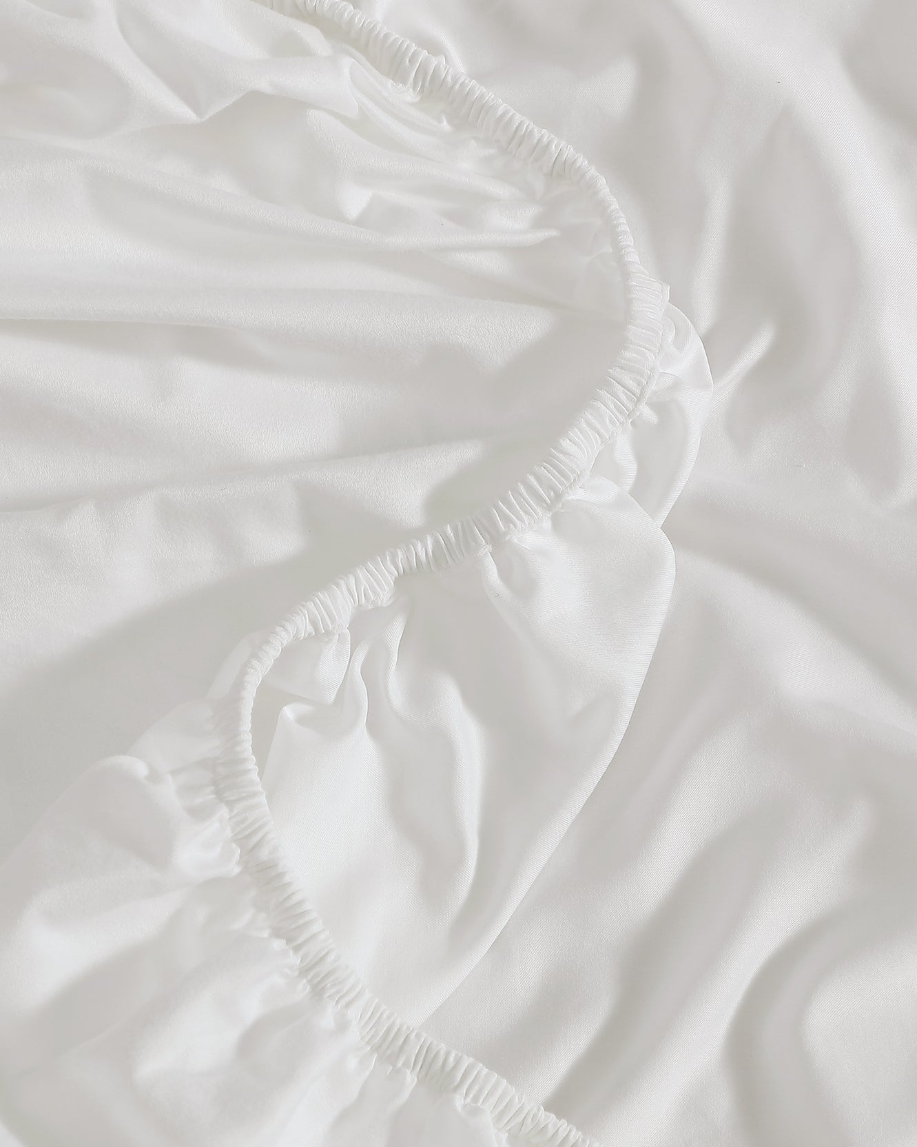 Luce Cotton Sateen Fitted Sheet White