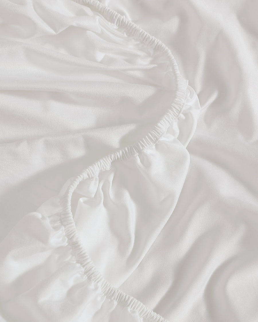 Image of Luce Cotton Sateen Fitted Sheet