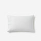 Luce Cotton Sateen Pillowcase Set with Stitched Trim White