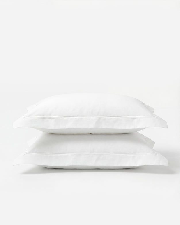 Sunday Citizen Luce Cotton Sateen Sham Set in White