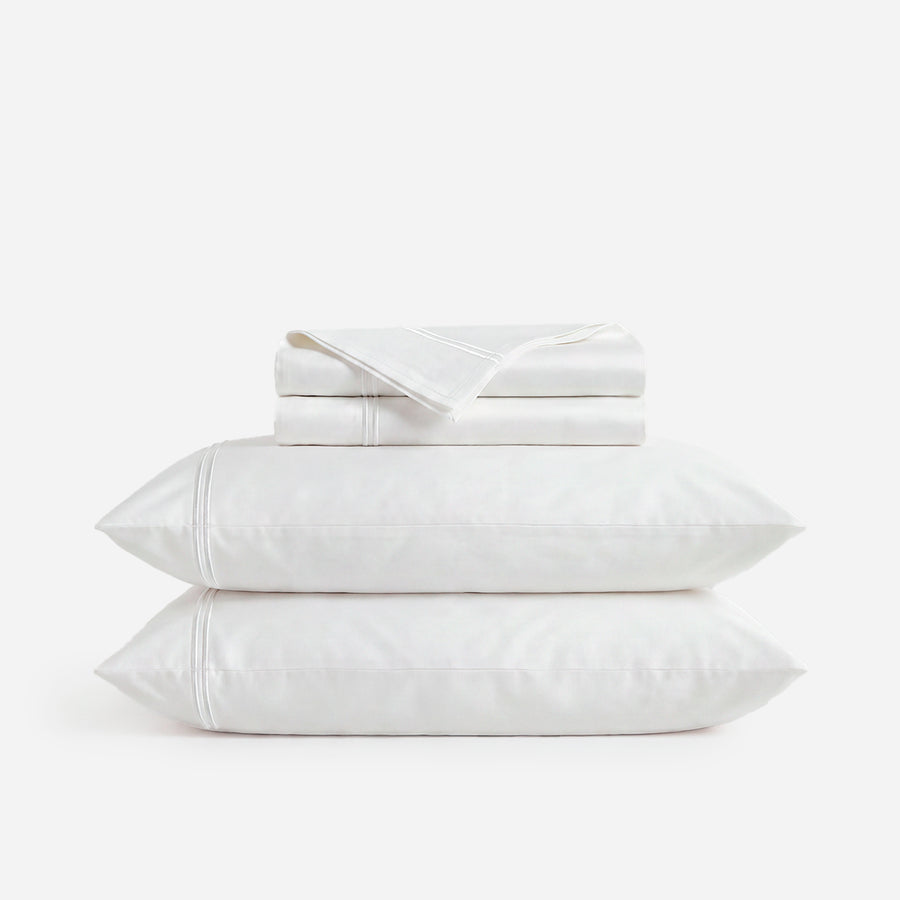 Image of Luce Cotton Sateen Sheet Set