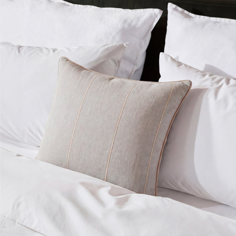 Sunday Citizen Luna Throw Pillow in Cloud Gray - Off White
