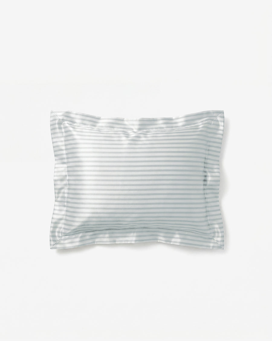 Sunday Citizen Mare Silky Lyocell Sham Set in Misty Blue - White