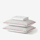 Sunday Citizen Mare Silky Lyocell Pillowcase in Misty Blue - White