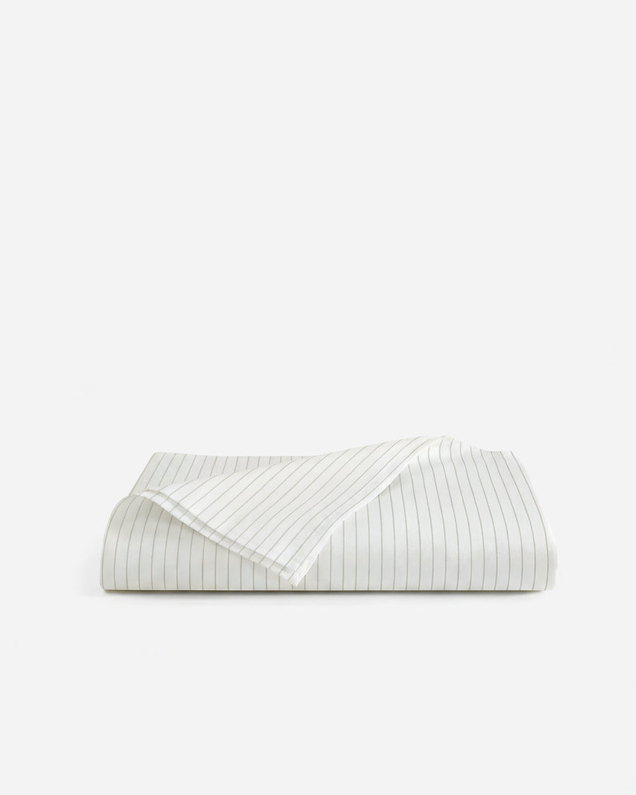 Sunday Citizen Mare Silky Lyocell Top Sheet in Misty Blue - White