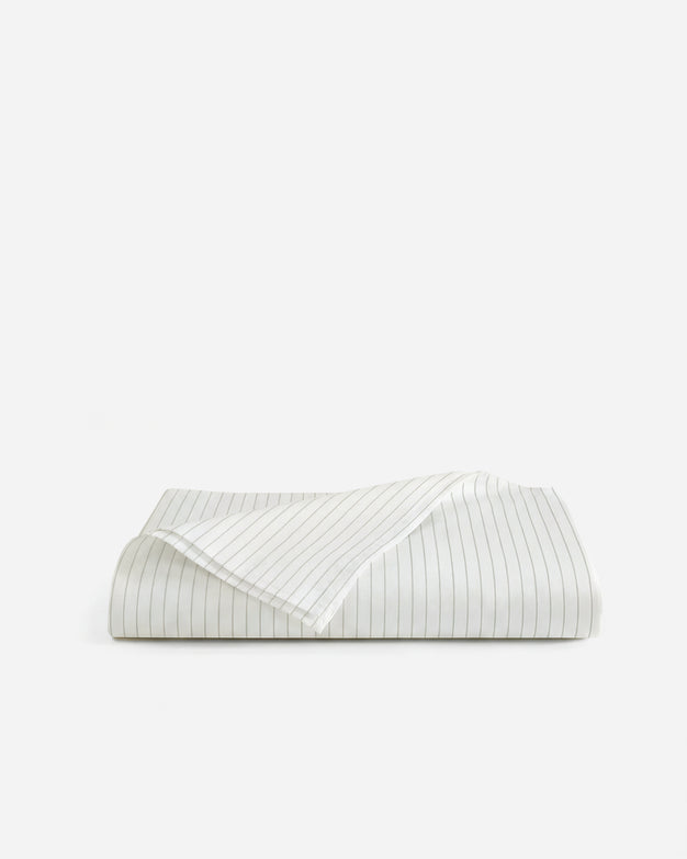 Sunday Citizen Mare Silky Lyocell Top Sheet in Misty Blue - White
