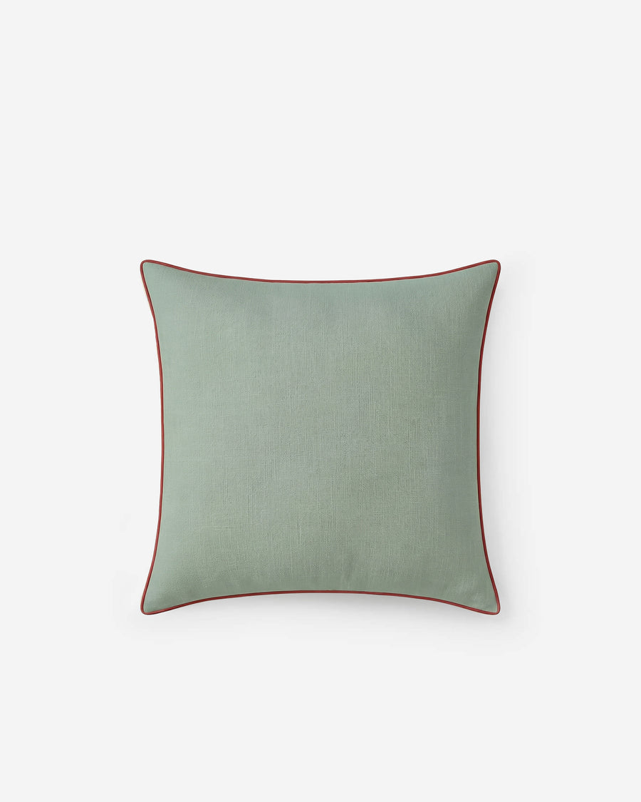 Sunday Citizen Mare Throw Pillow in Misty Blue - Off White