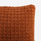 Sunday Citizen Mini Waffle Pillow in Cinnamon Stick close-up of soft fabric texture