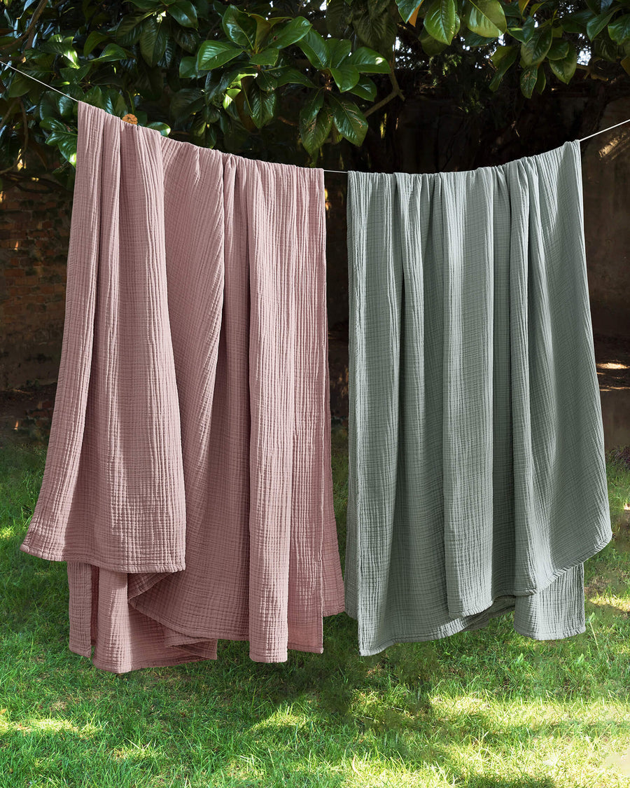 Sunday Citizen Muslin Beach Blanket in Jade