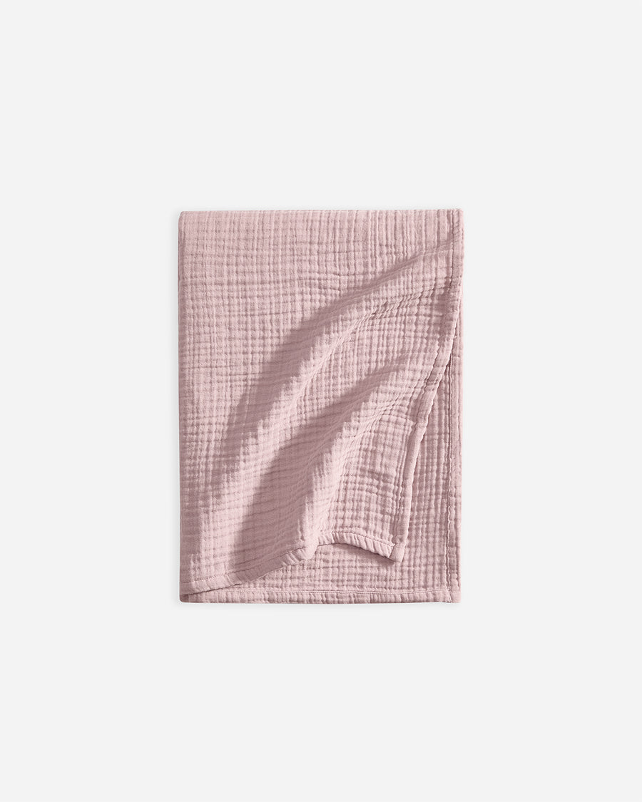 Sunday Citizen Muslin Throw in Dusty Rose