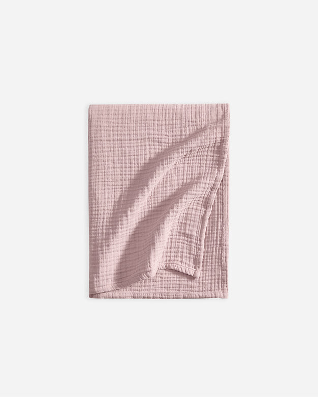 Sunday Citizen Muslin Throw in Dusty Rose