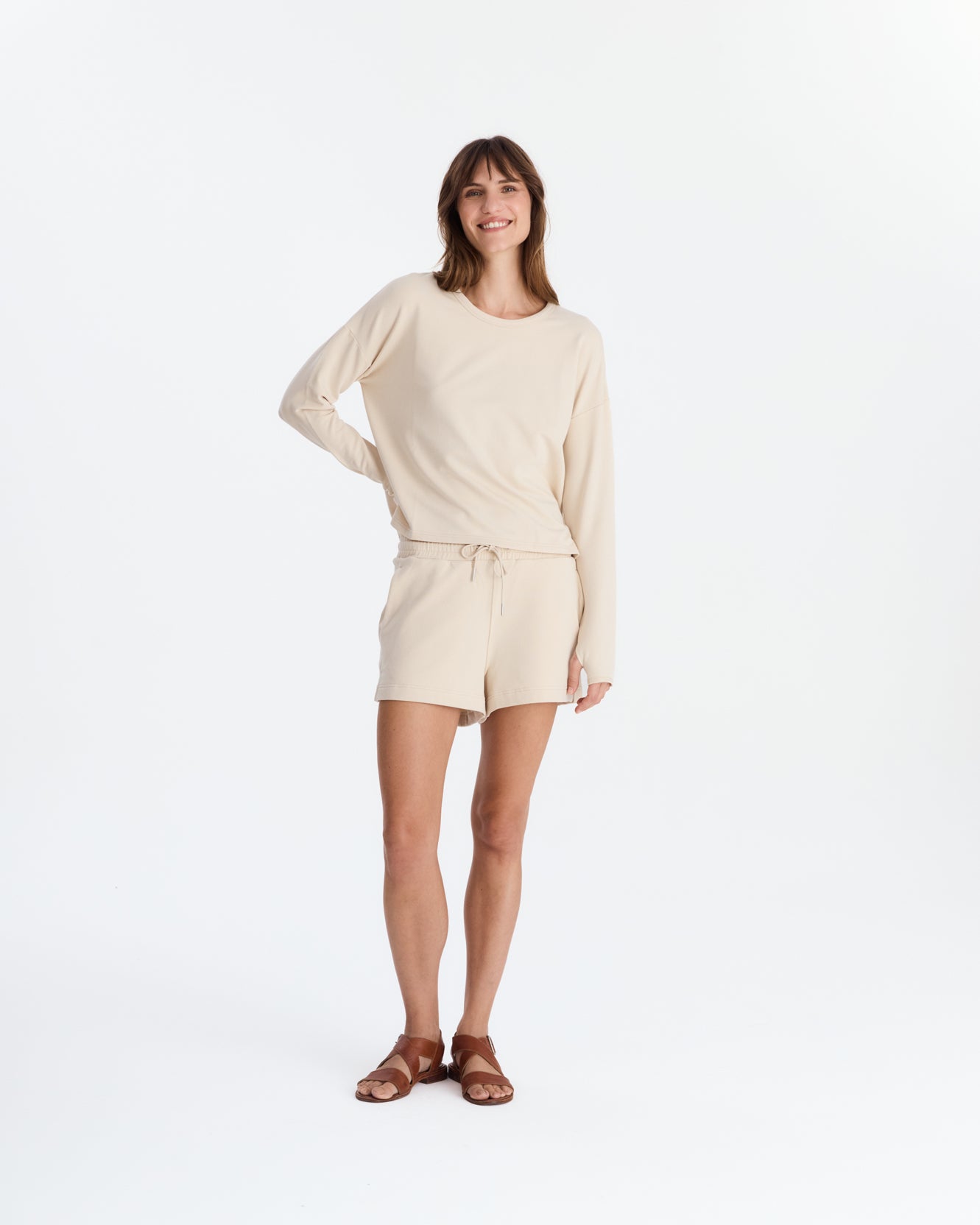 値下げ！サルセーションOversize French Terry Top S Organic French Terry Long-Sleeved Top | Sunday Citizen