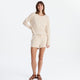 Organic French Terry Long-Sleeved Top and Short in Sahara Tan