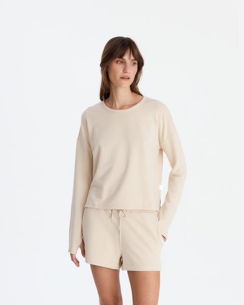 Organic French Terry Long-Sleeved Top | Sunday Citizen