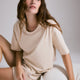 Organic French Terry T-Shirt Sahara Tan