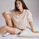 Organic French Terry T-Shirt Sahara Tan