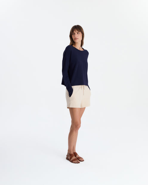 Sunday Citizen Organic French Terry Short in Sahara Tan