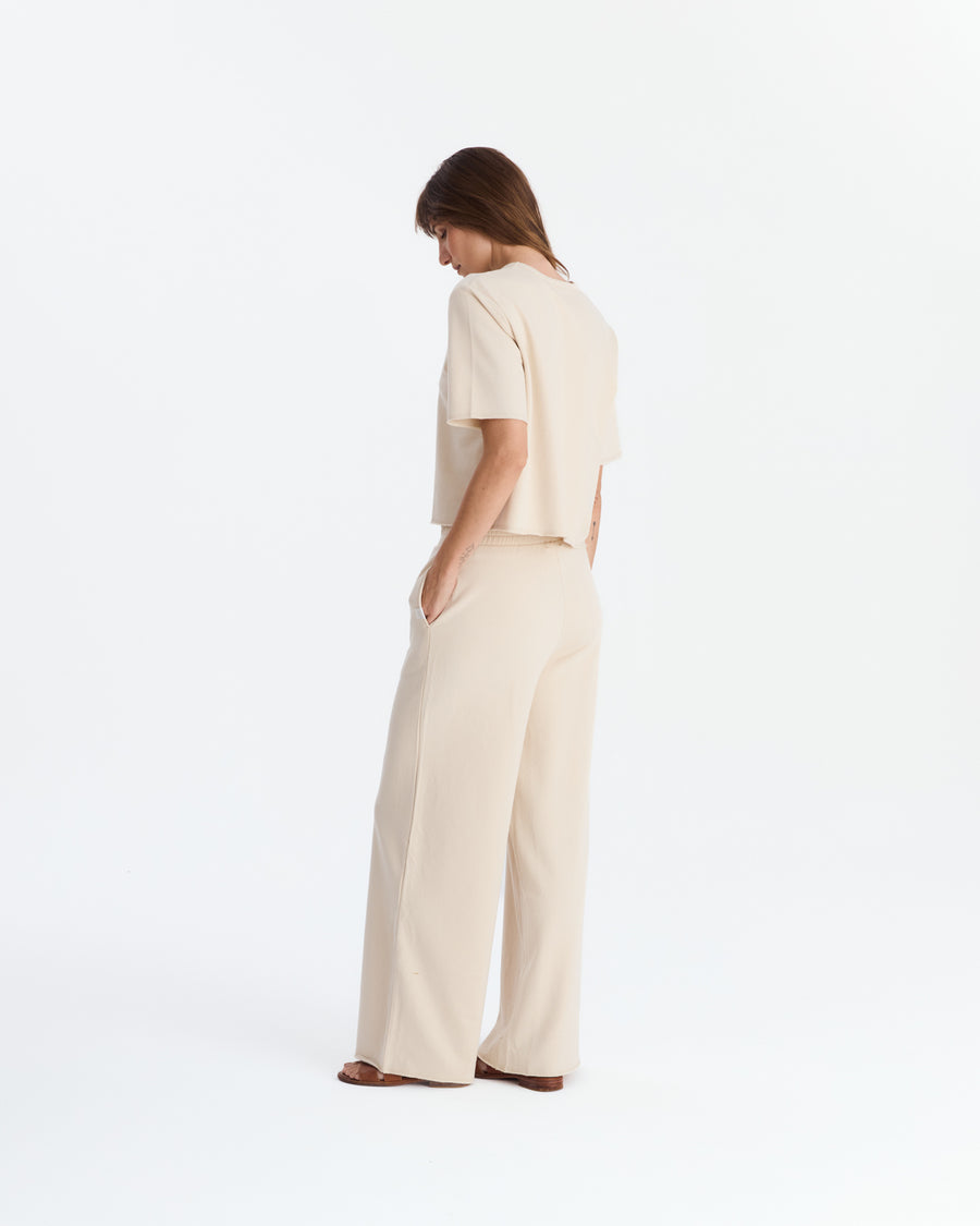 Organic French Terry Lounge Pant Sahara Tan